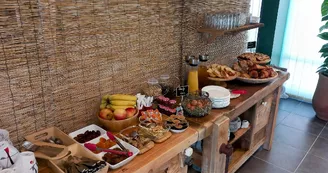 Les jardins de l'océan  Buffet de la salle de petit déjeuner